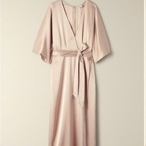 Aritzia babaton STANLEY PINK BEIGE BEIGE ROSE dress